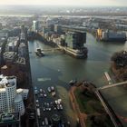 Medienhafen Düsseldorf vom Rheinturm aus...