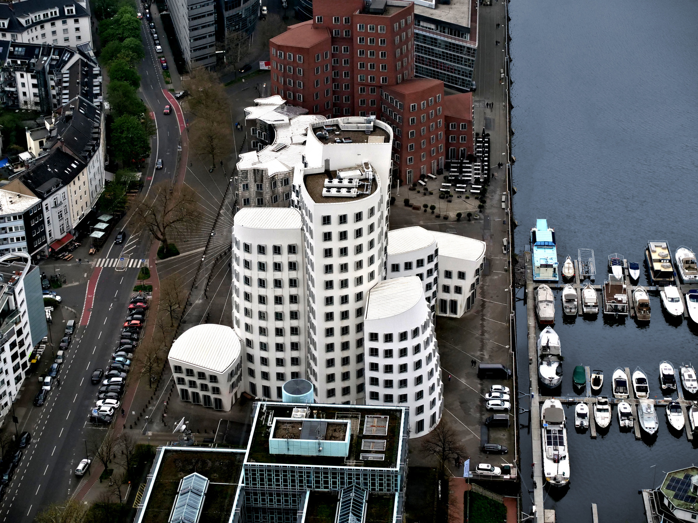 Medienhafen Düsseldorf von oben