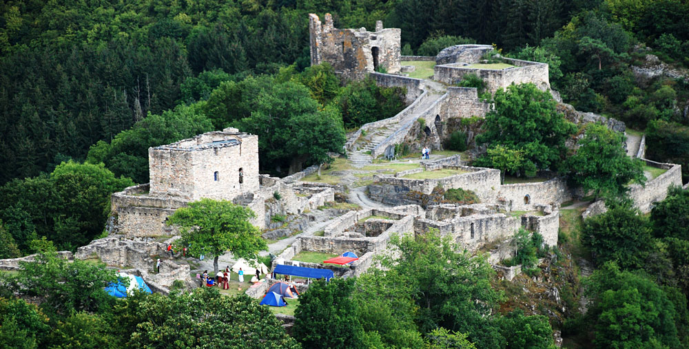 Medieval Ruins (and some matching people) in the woods