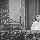 Meditating monk, Cambodia