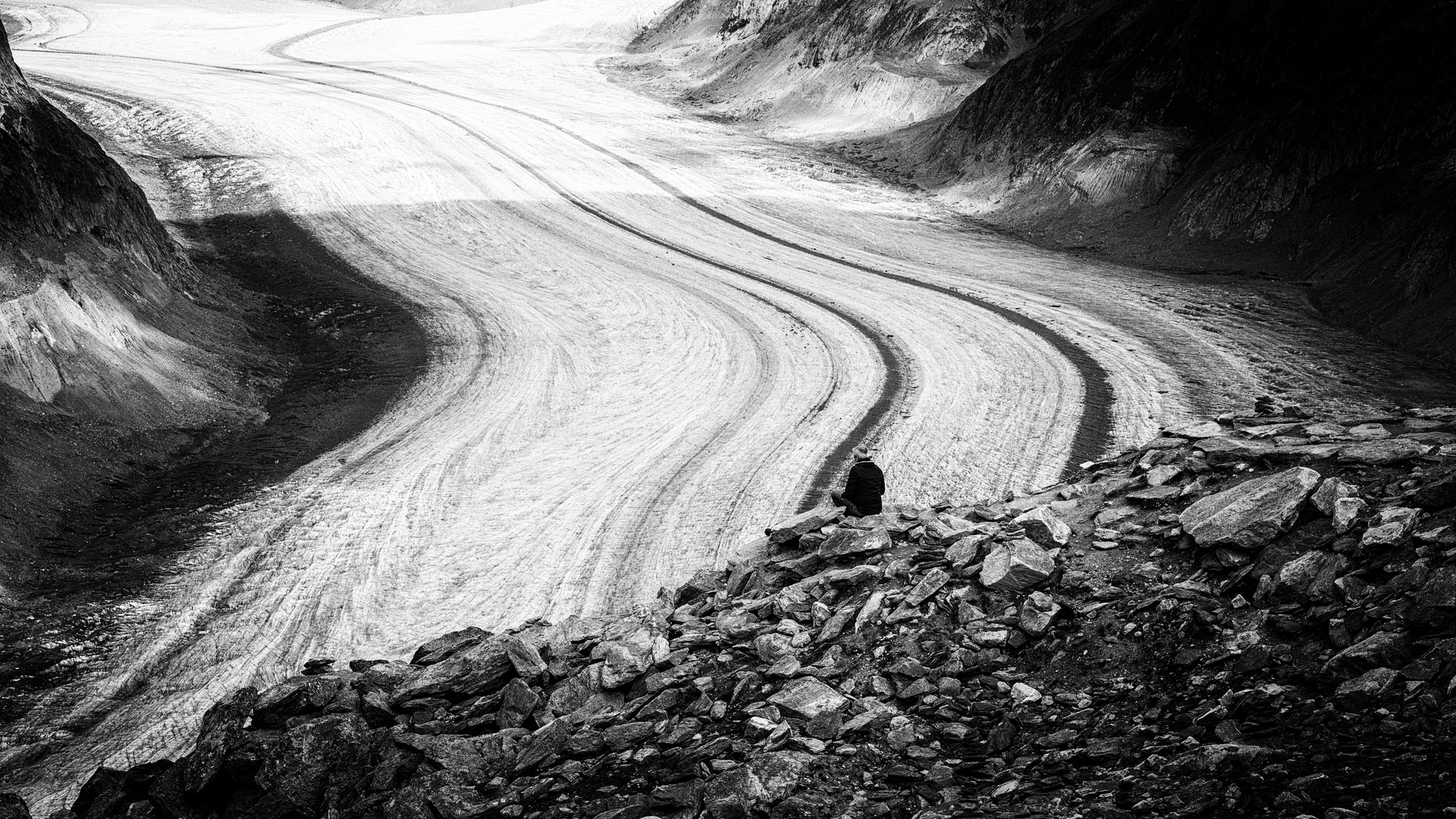 Meditation am Gletscher