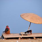 Meditation on Ganges river.