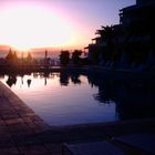 Mediterranean Sunset by the Pool