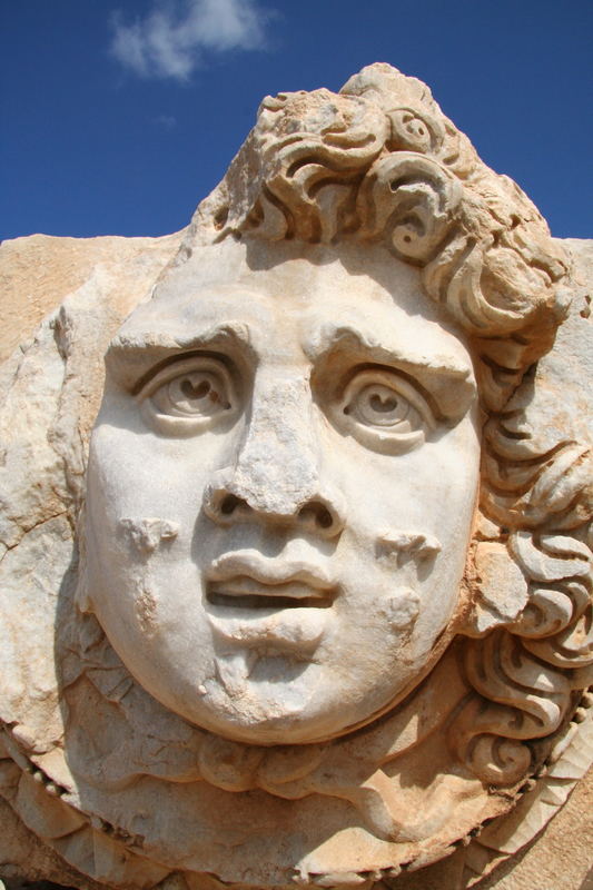 Medusenkopf in Leptis Magna