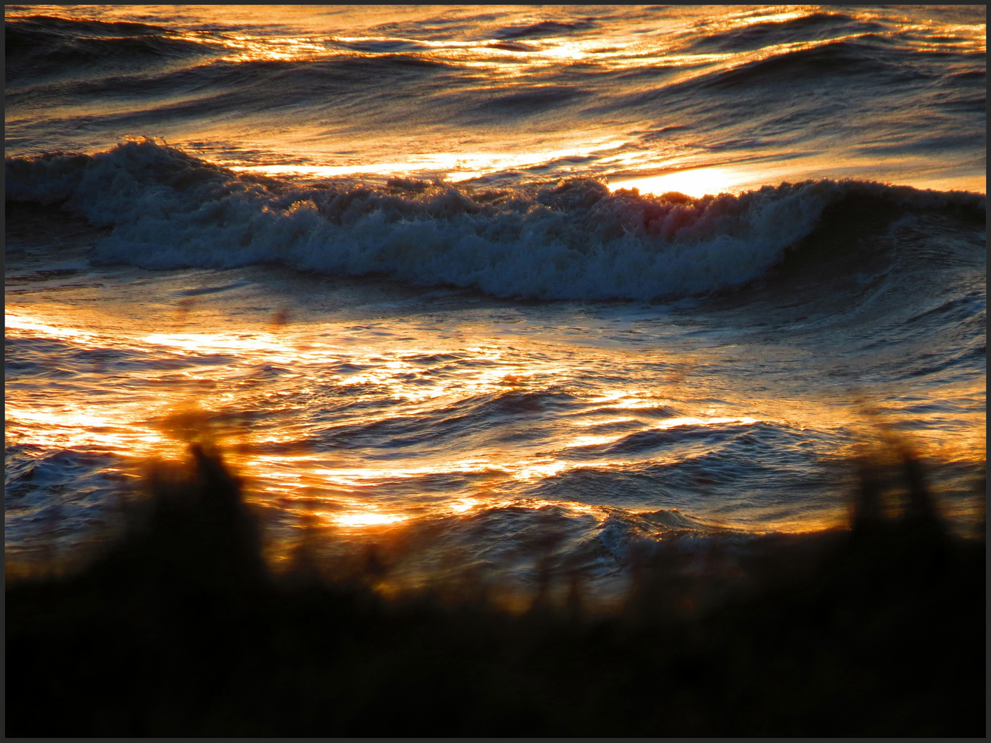 Meer bei Sonnenuntergang