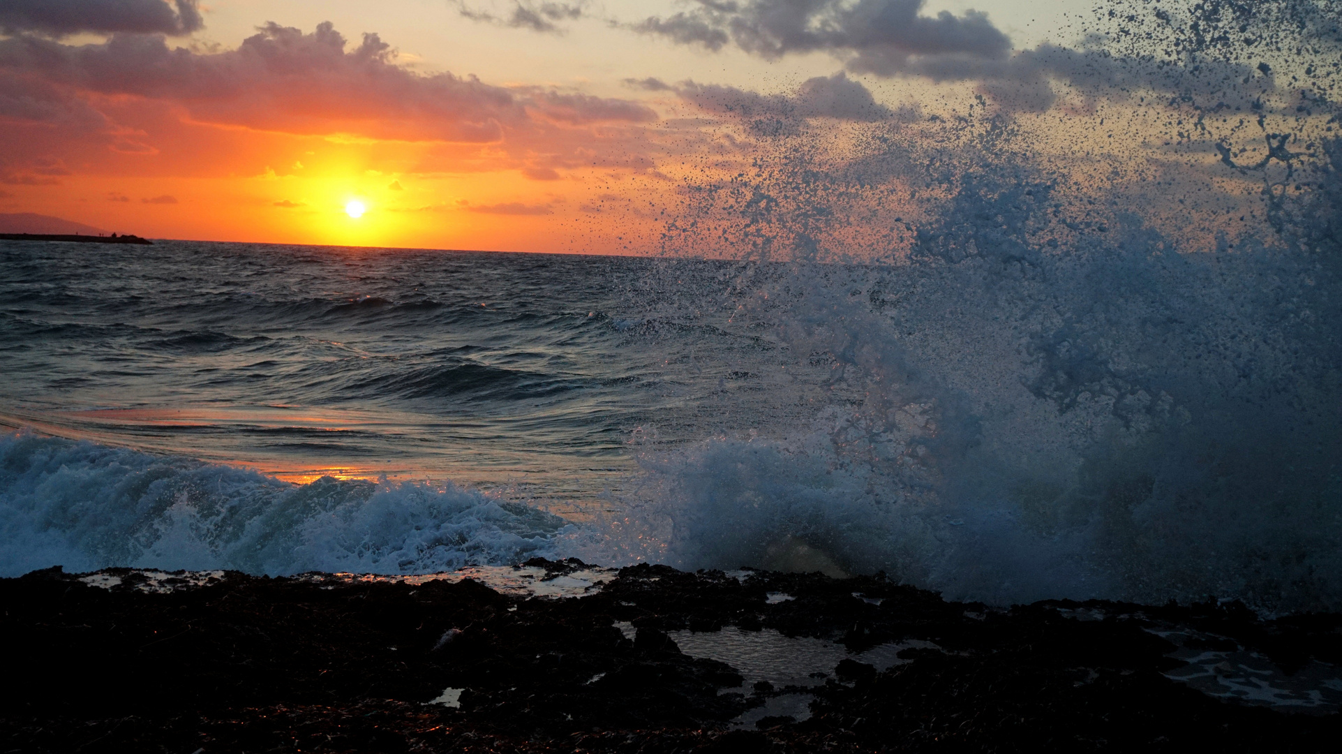 Meer im Sonnenuntergang