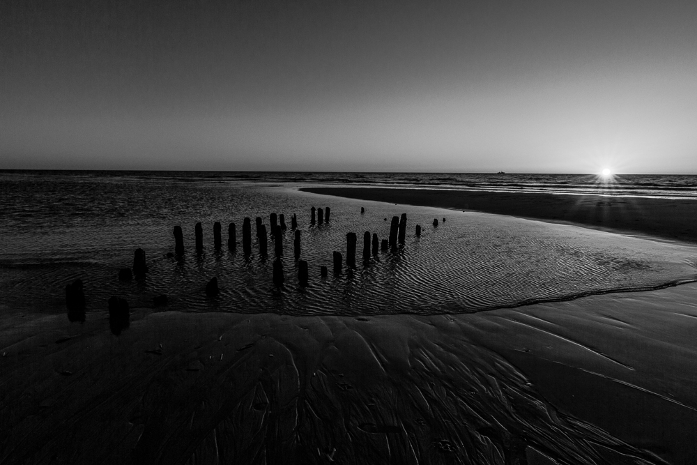 Meer vor Rantum monochrom