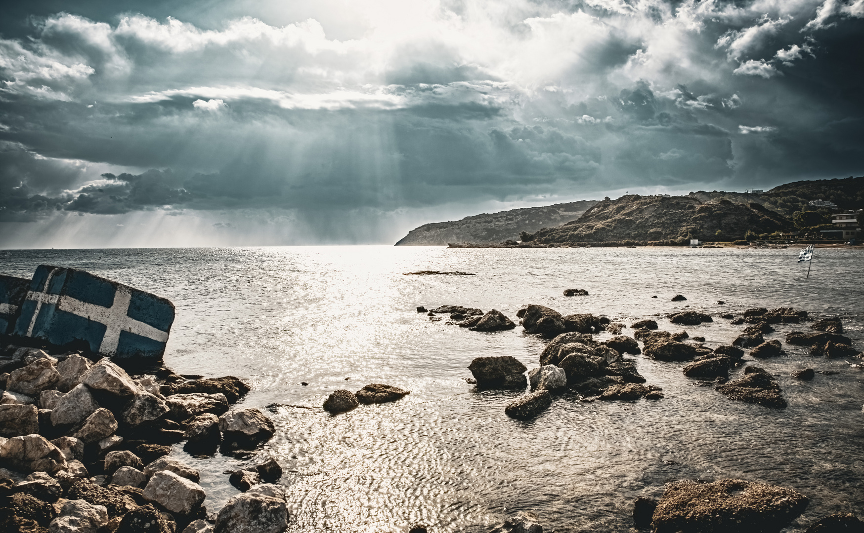 Meerblick am Strand von Rhodos