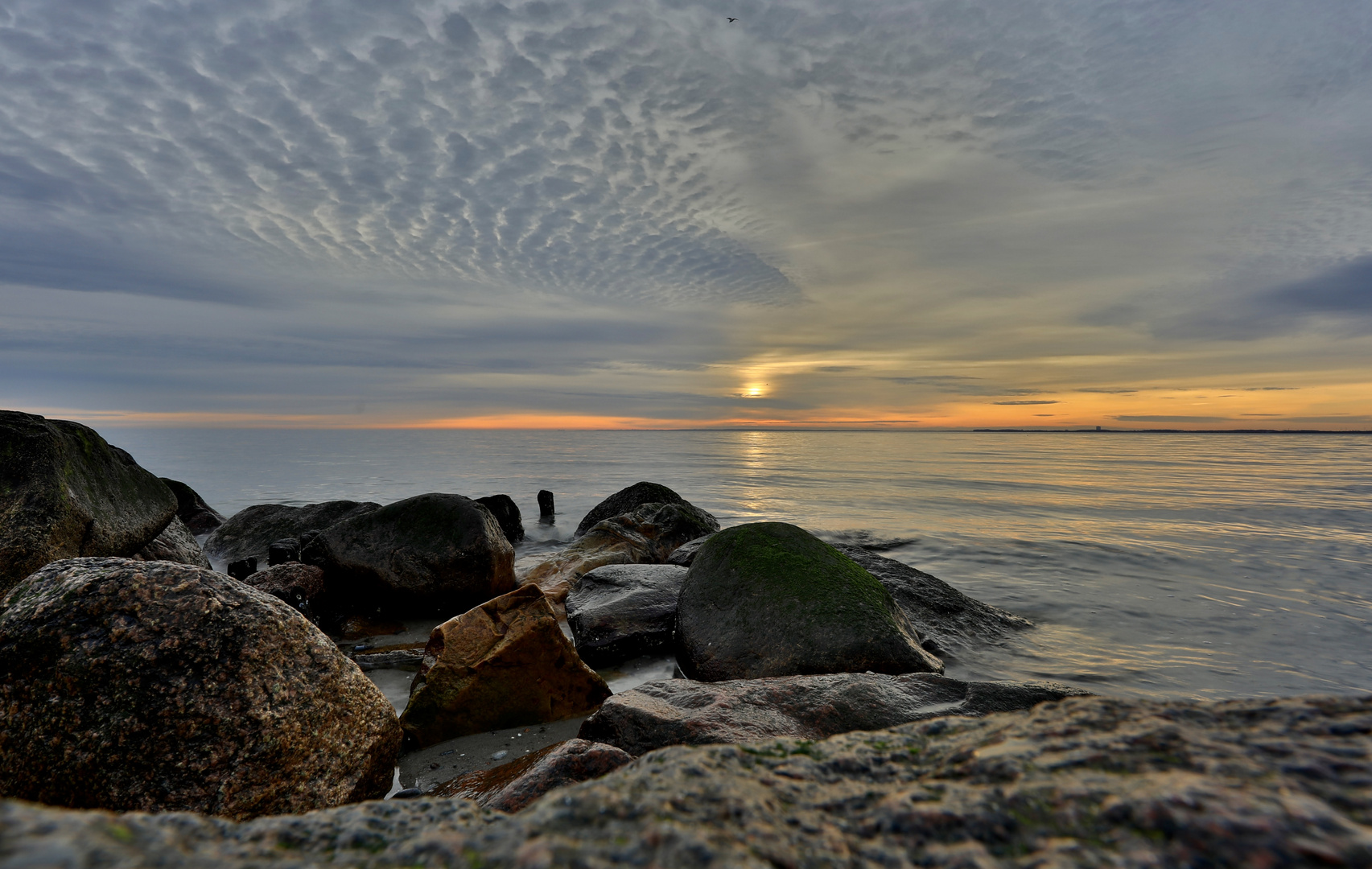 Meeresblick zum Sonnenaufgang