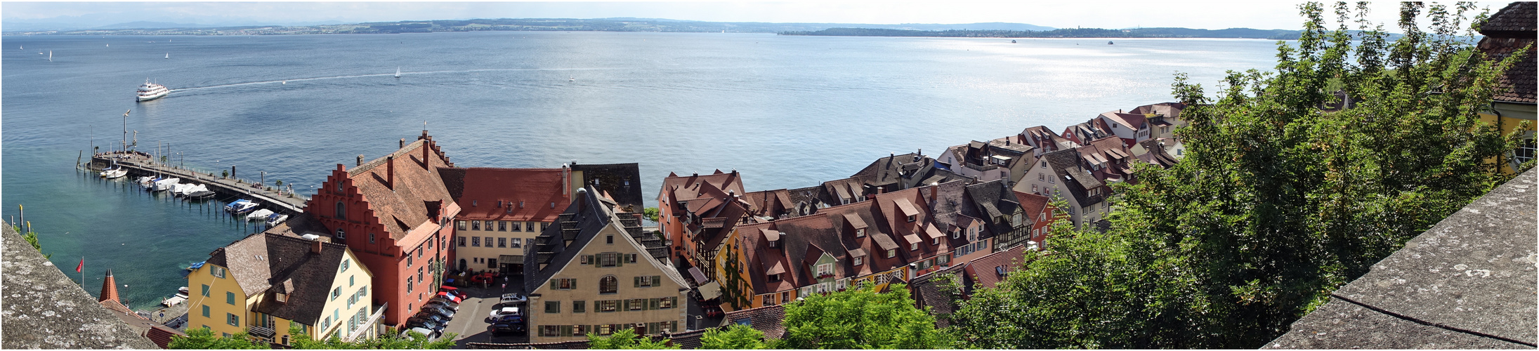 Meersburg am Bodensee, Panorama von Meersburg Juni 2014