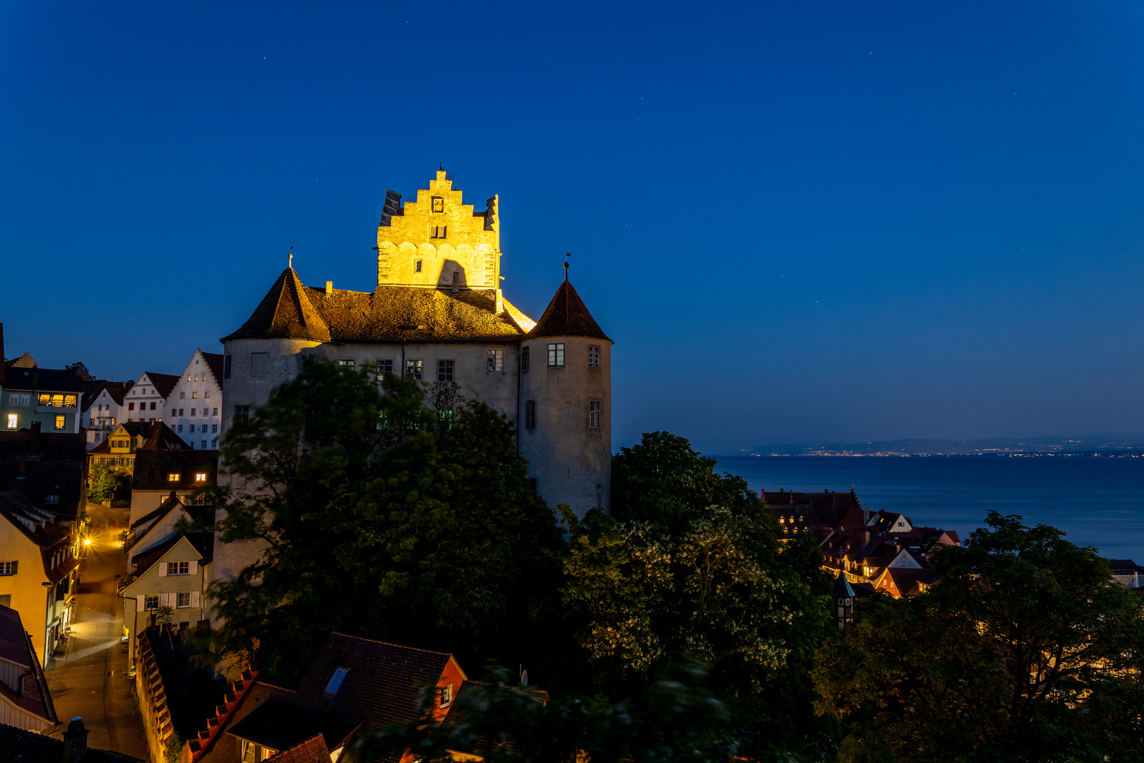 Meersburg bei Nacht