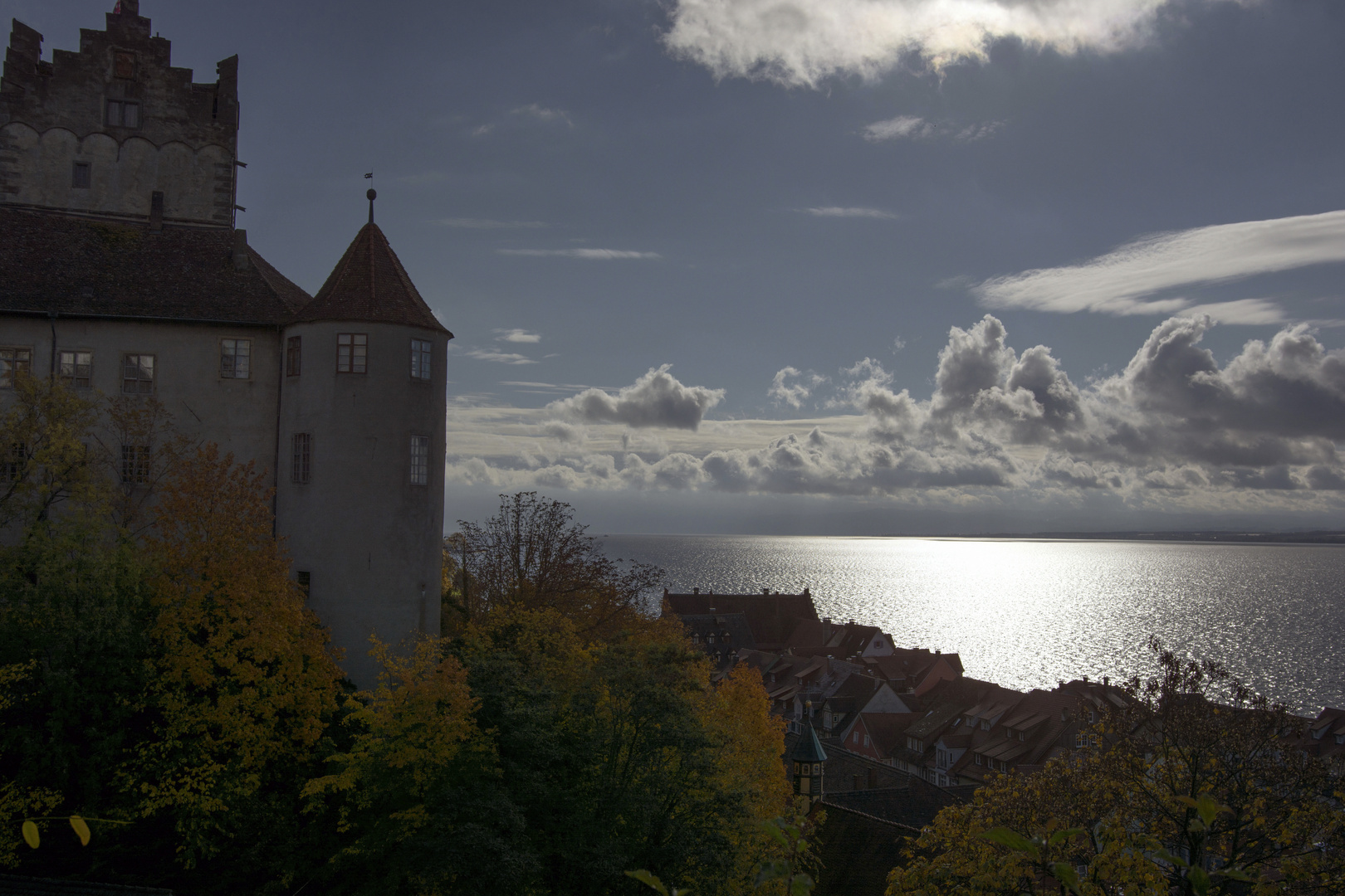 Meersburg im Dämmerlicht