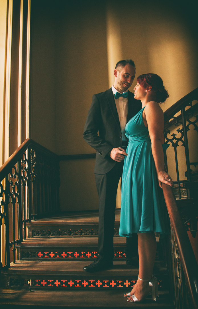 * Meet you at the castle staircase * (available light; vintage BEA)