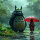 Meeting mit Totoro im Regen ...