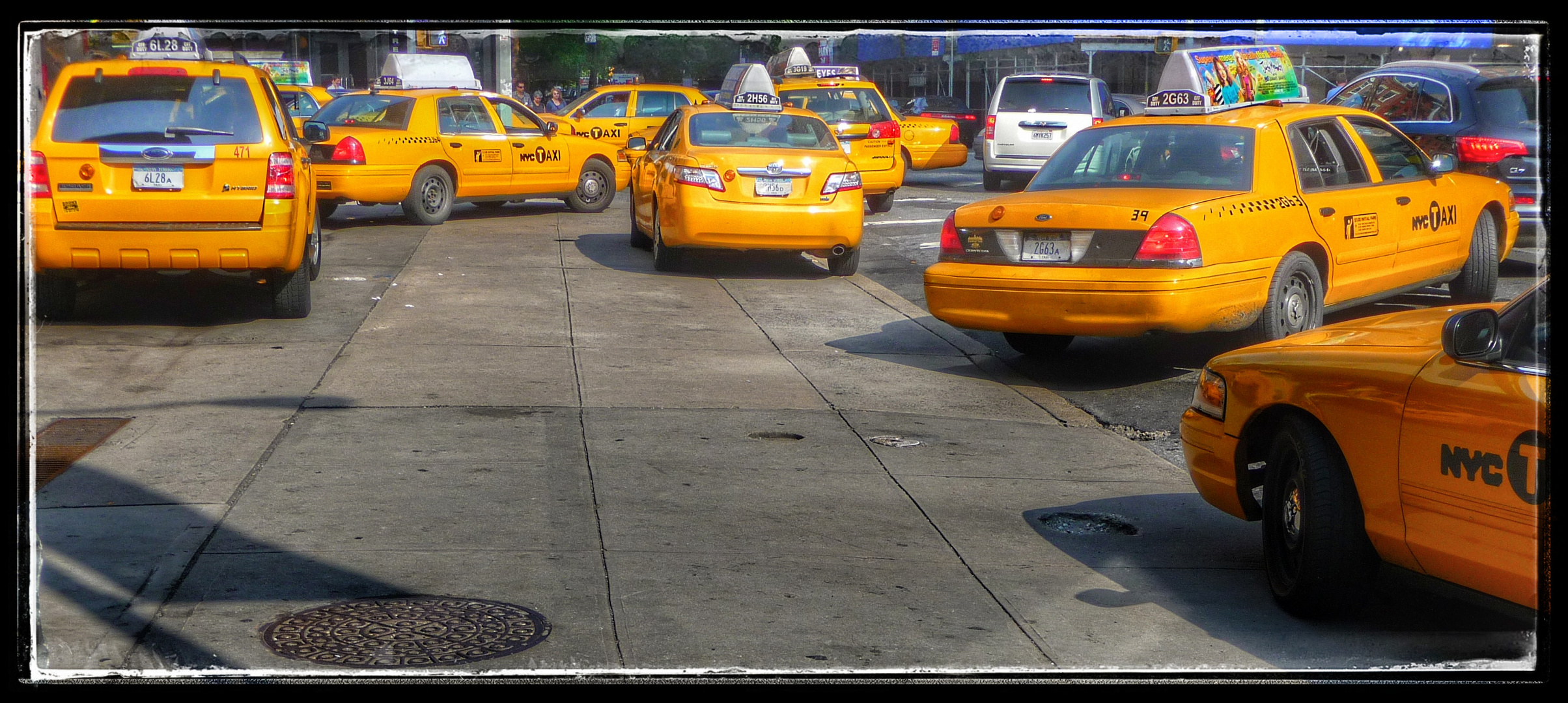 Meeting Of Yellow Cabs