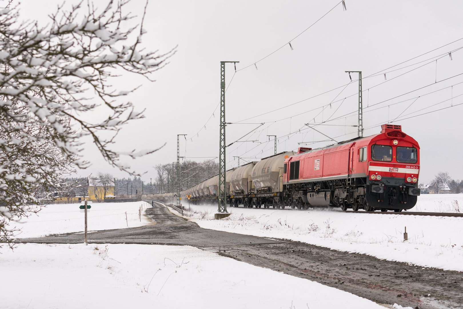 MEG- Zementzug im Schnee!