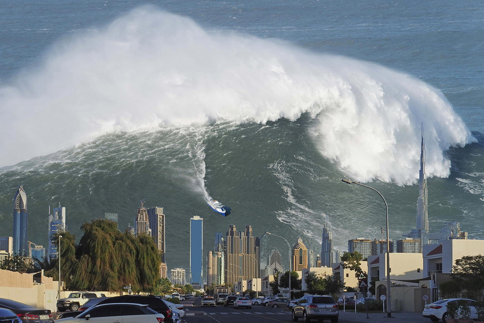 Mega Tsunami à Dubaï  -  Quand la démesure s’auto rattrape