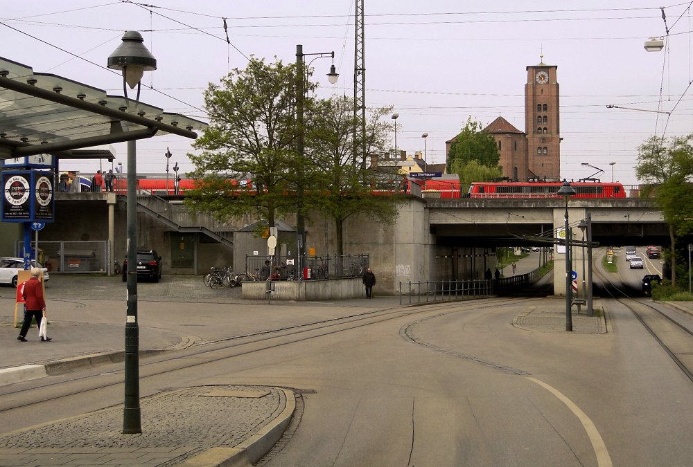 Mehr Stadt-, als Bahnbild [Bahnraum Augsburg]
