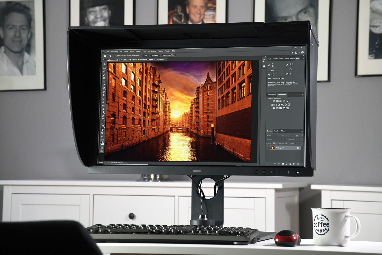 Mein Arbeitsplatz mit BenQ SW271C - Foto Michael B. Rehders