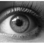 mein Auge in schwarz-weiß