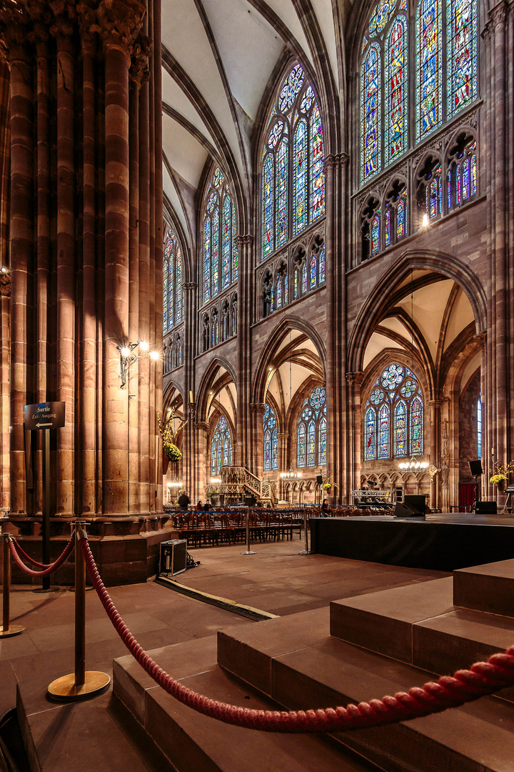 Mein Blick aus dem Seitenschiff des Straßburger Münster