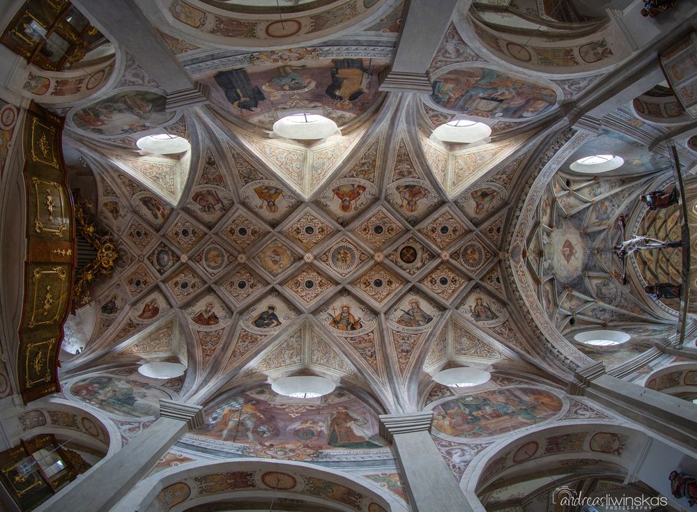  Mein "Blick nach oben" in der Klosterkirche St. Lambert Seeon Seebruck