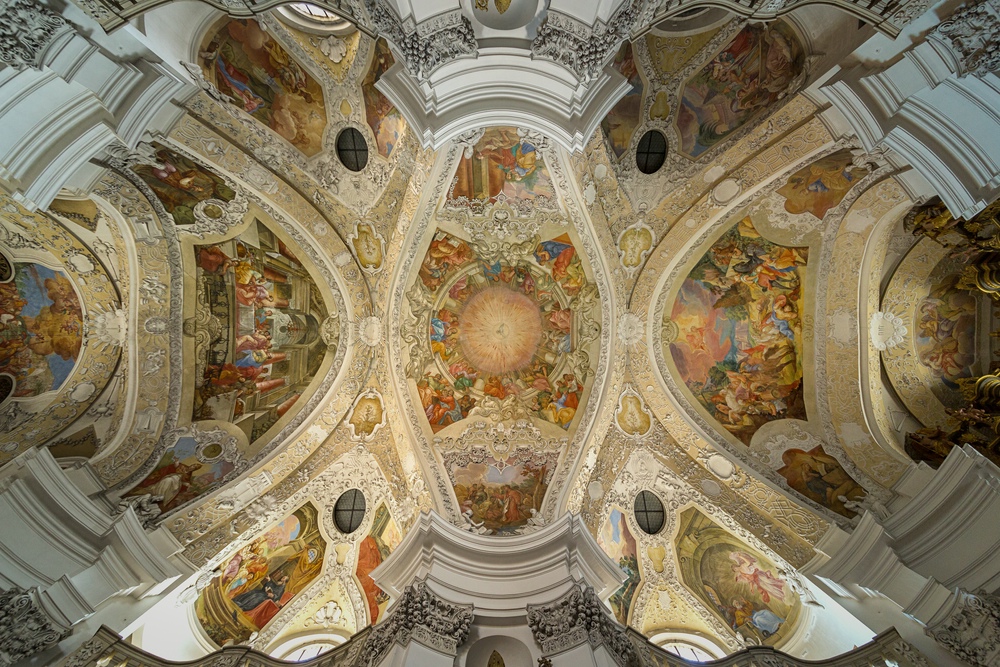 Mein "Blick nach Oben " in der Klosterkirche von Banz