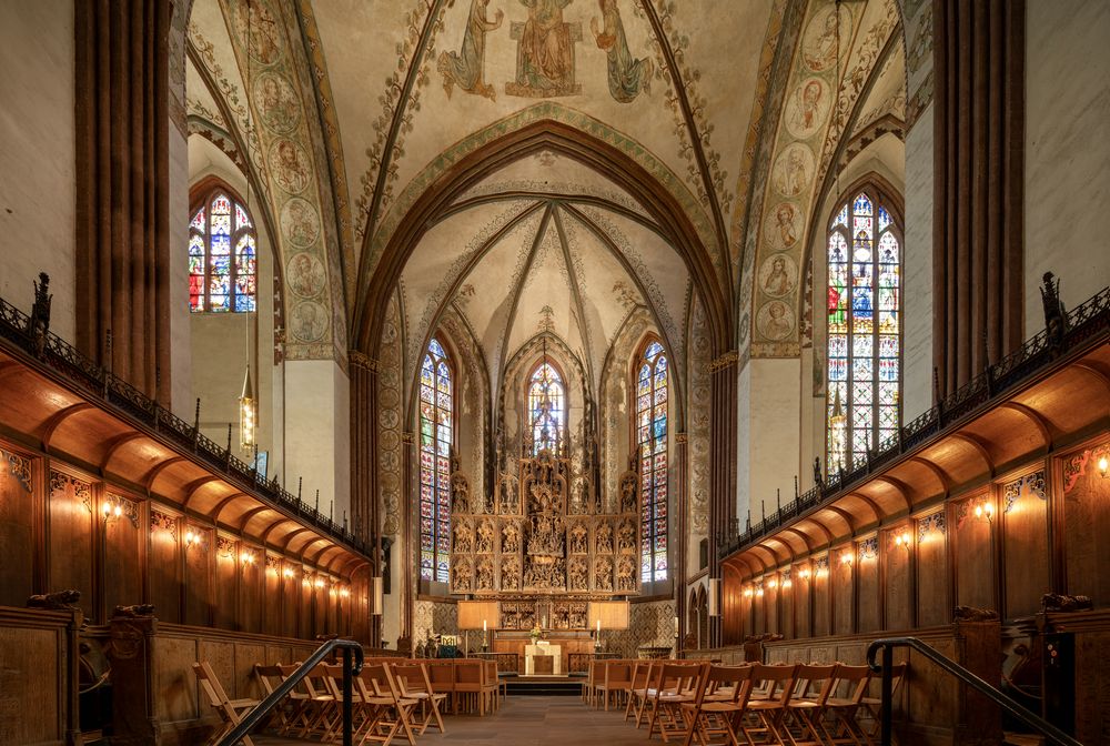  Mein "Blick zum Bordesholmer Altar" im Schleswiger Dom 