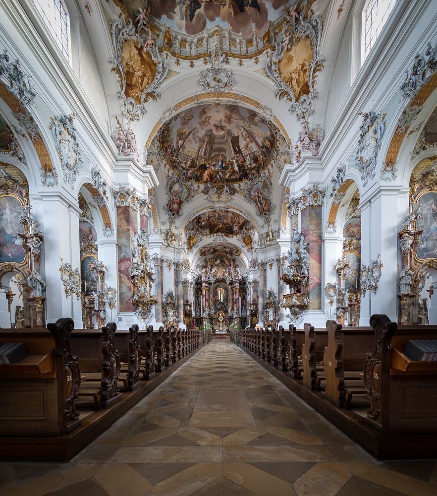 Mein "Blick zum Chor" in der  Basilika St. Alexander und St. Theodor (Ottobeuren)