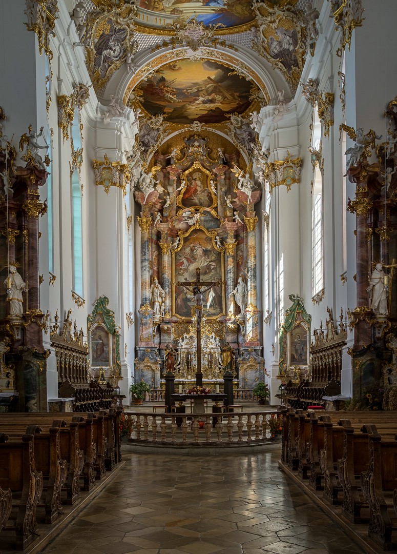 Mein "Blick zum Chor" in der Klosterkirche Mariä Himmelfahrt (Roggenburg)