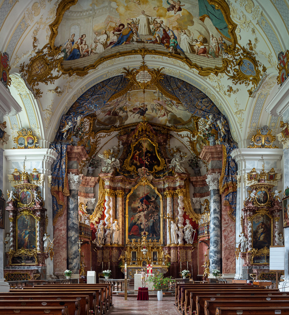 Mein "Blick zum Chor" in der Klosterkirche St. Georg und Pankratius in Raitenhaslach