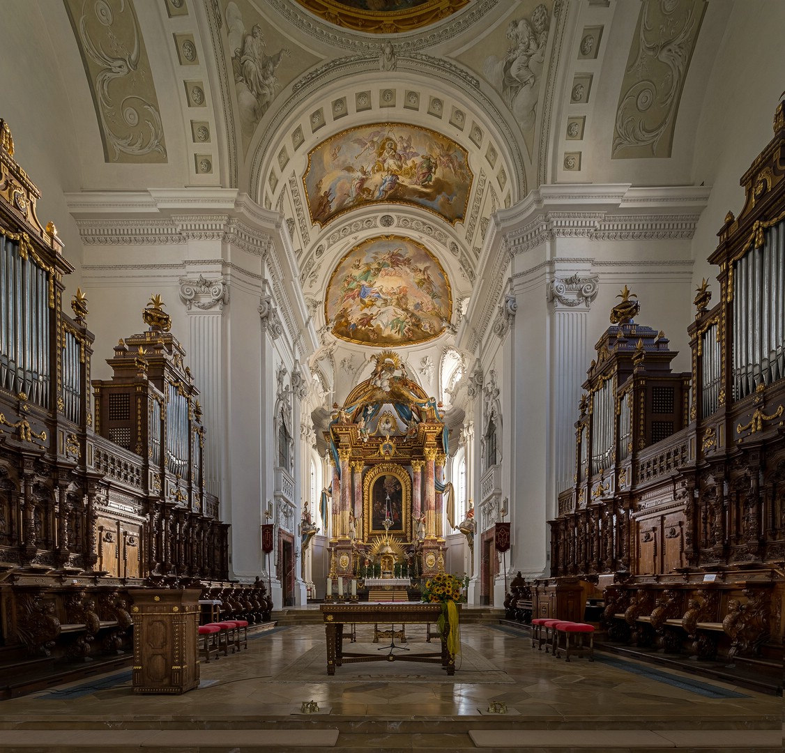 Mein "Blick zum Chor" in der Klosterkirche St. Verena ( Rot an der Rot ) 