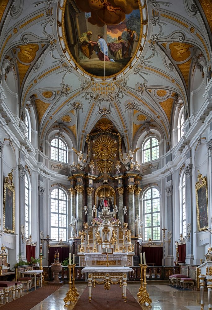 Mein "Blick zum Chor" in der Pfarrkirche Mariä Heimsuchung (Lechbruck am See)