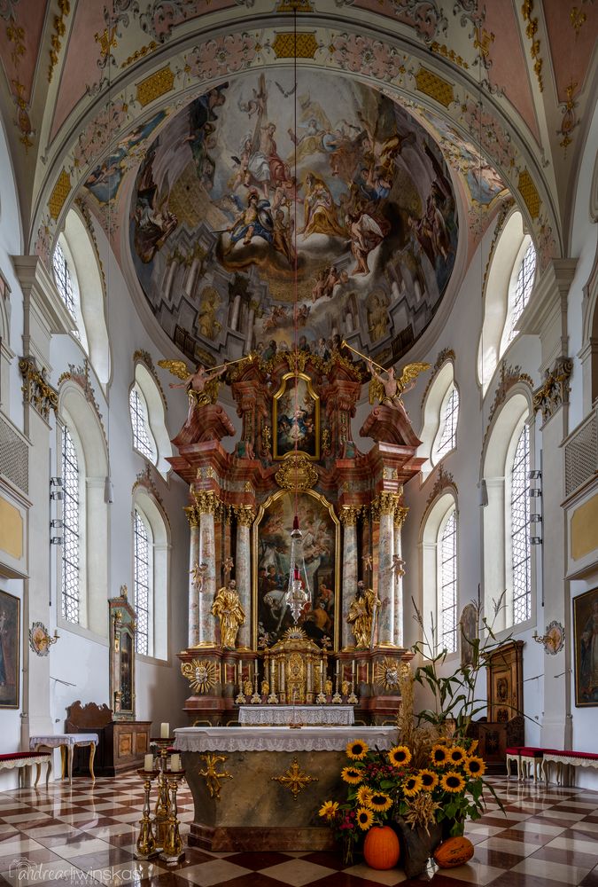 Mein "Blick zum Chor " in der Pfarrkirche St.Martin Garmisch-Partenkirchen