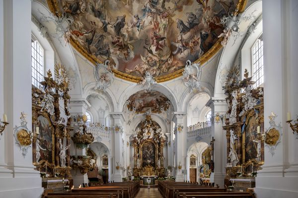 Mein "Blick zum Chor" n der Pfarrkirche St. Marinus und Anianus in Rot am Inn