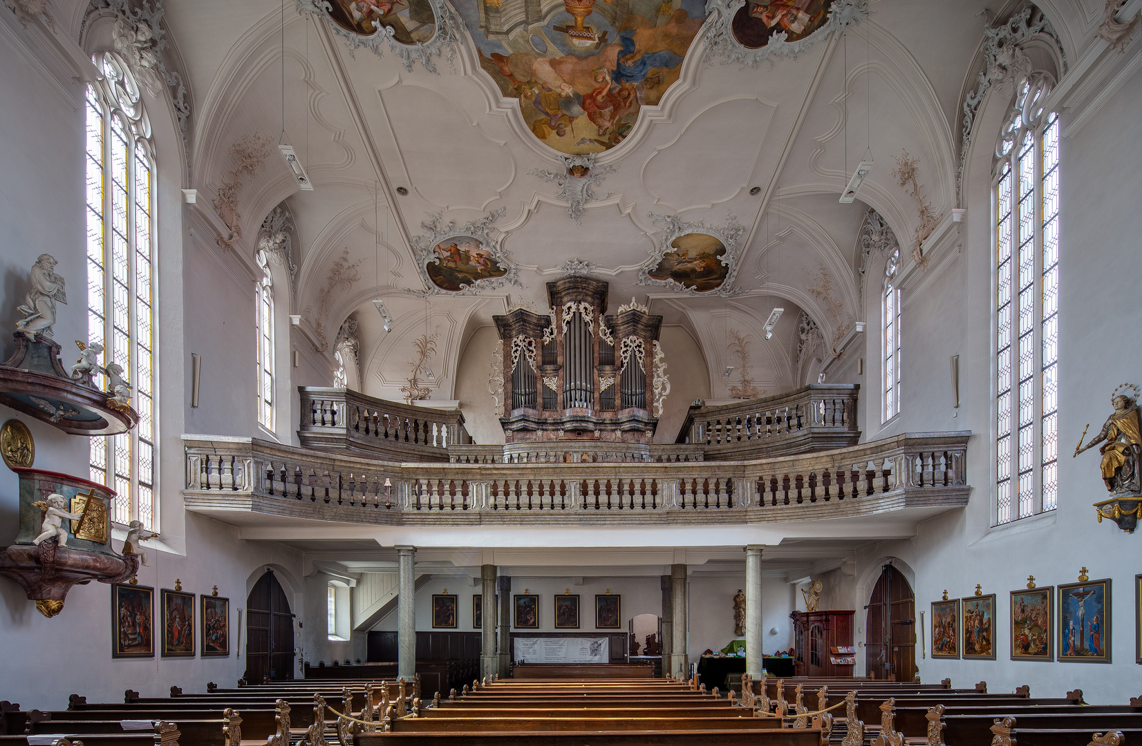 Mein "Blick zur Orgel" in der Pfarrkirche St. Bartholomäus und St. Georg Volkach