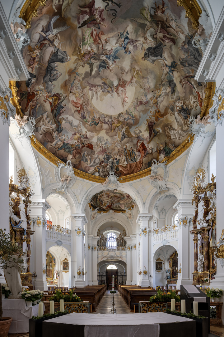 Mein " Blick zur Orgel " in der Pfarrkirche St. Marinus und Anianus in Rot am Inn