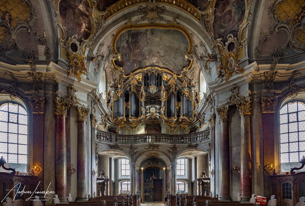 Mein "Blick zur Orgel" in der Wallfahrtskirche Käppele in Würzburg