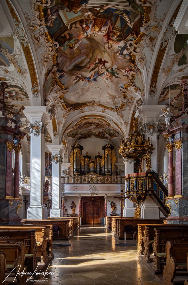 Mein "Blick zur Orgel" in der Wallfahrtskirche St.Michael (Violau)