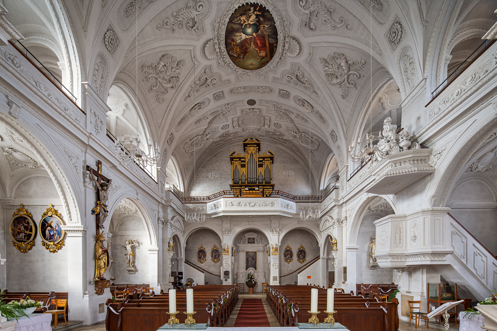  Mein "Blick zur Orgel " in Pfarrkirche Pfarrkirche Mariä Himmelfahrt (Pfreimd)