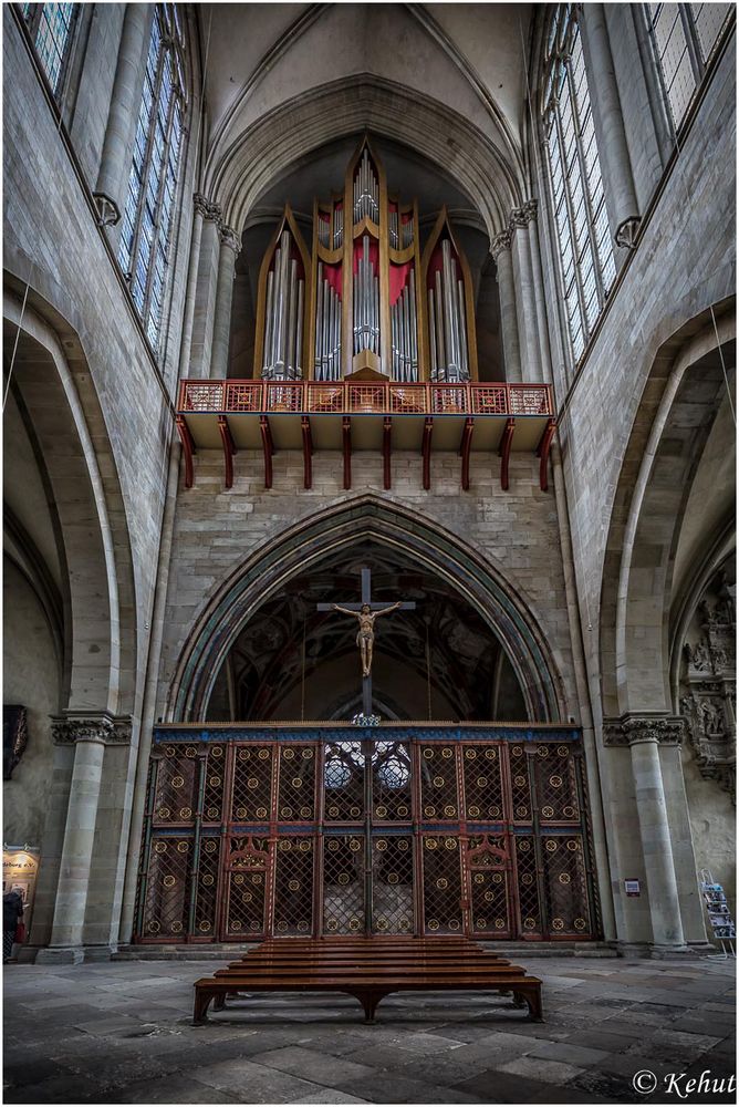 Mein Blick zur Westempore im Dom St. Mauritius und St. Katharina