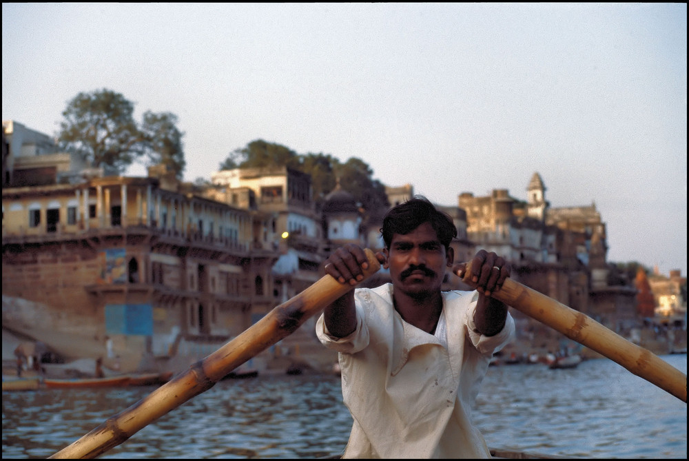 Mein Bootsführer am Ganges