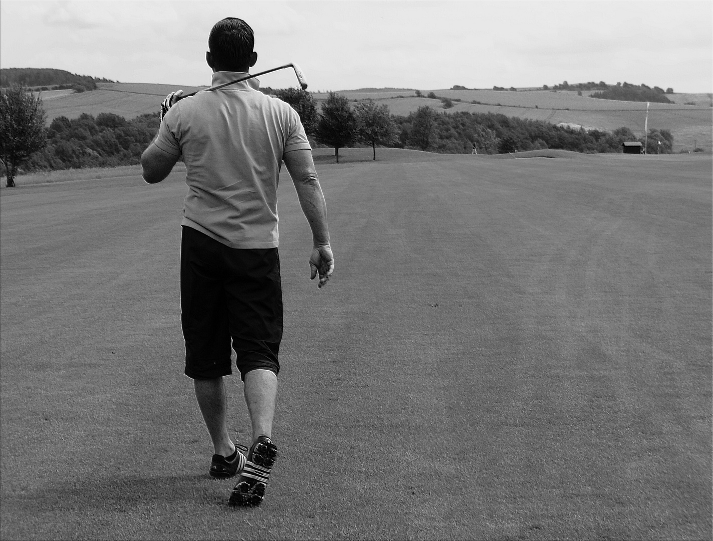 Mein Bruder beim Golfen