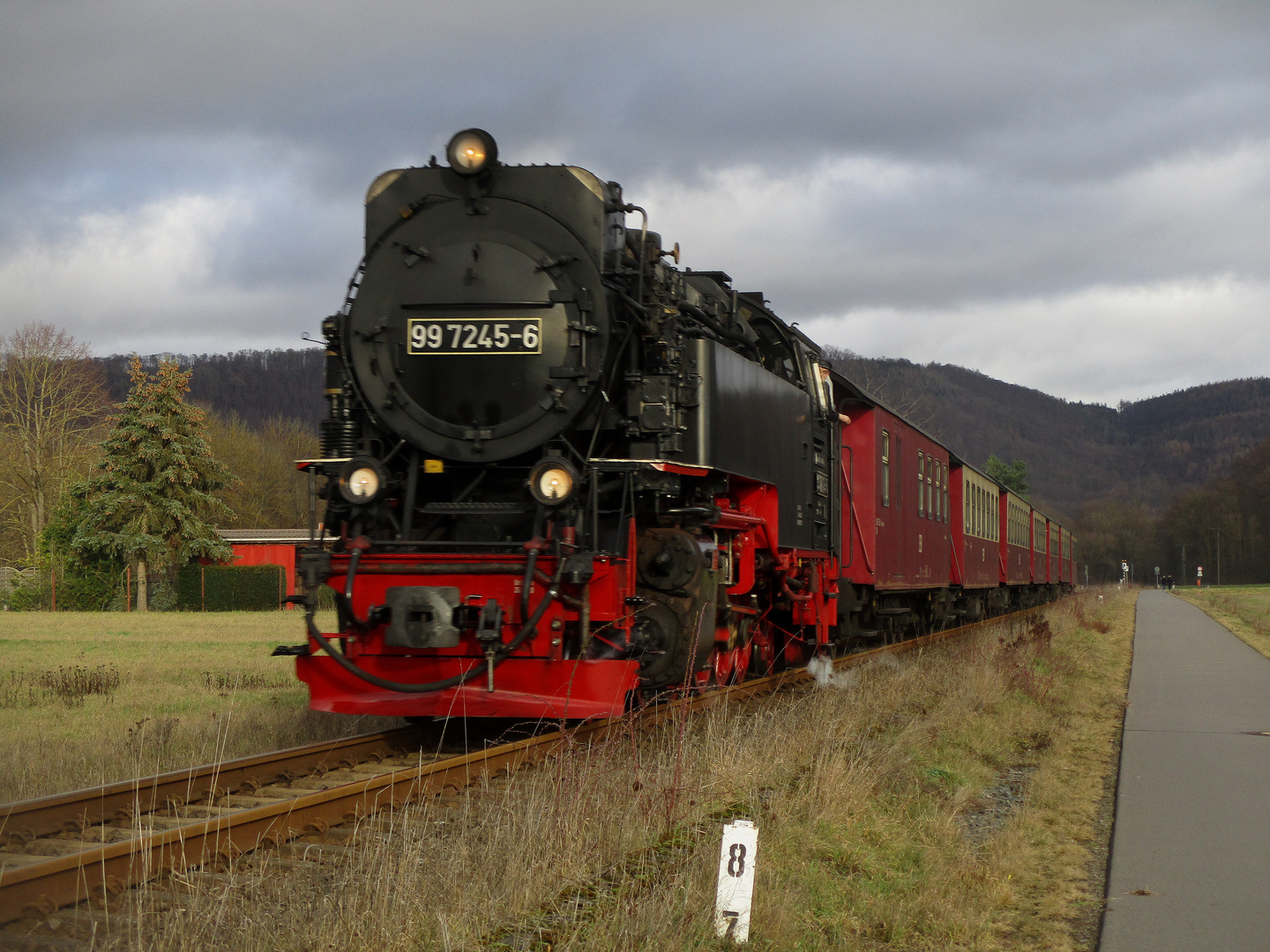 Mein erster HSB Dampfzug im Januar 2023.