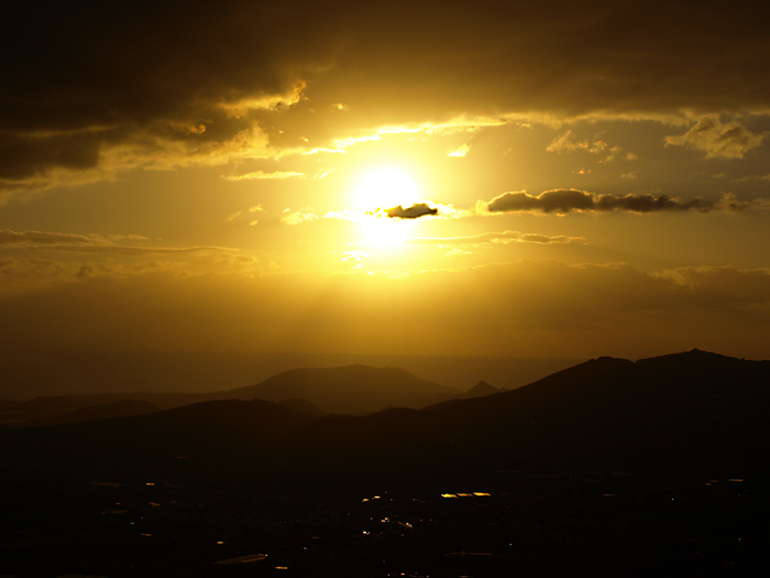 mein erster Sonnenuntergang auf Teneriffa