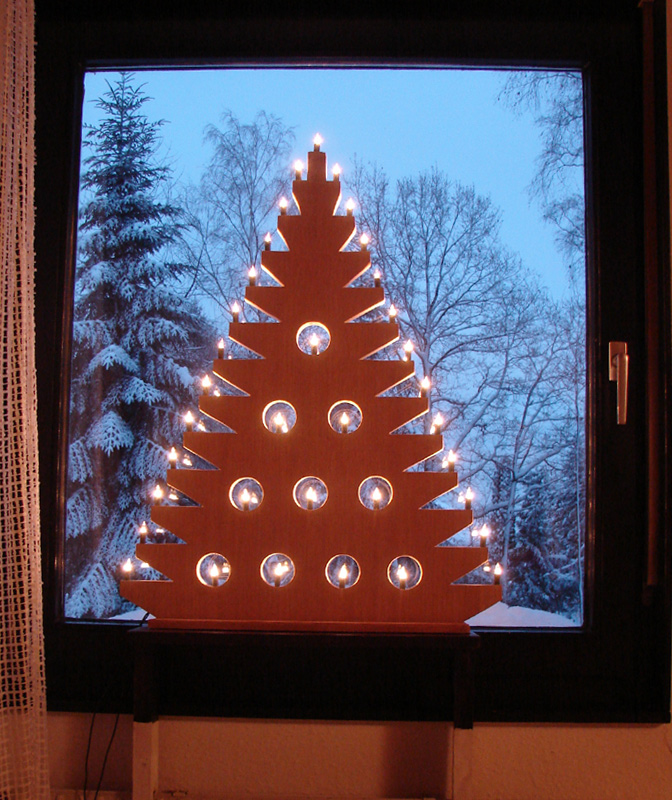 Mein Fensterschmuck in der Weihnachtszeit.