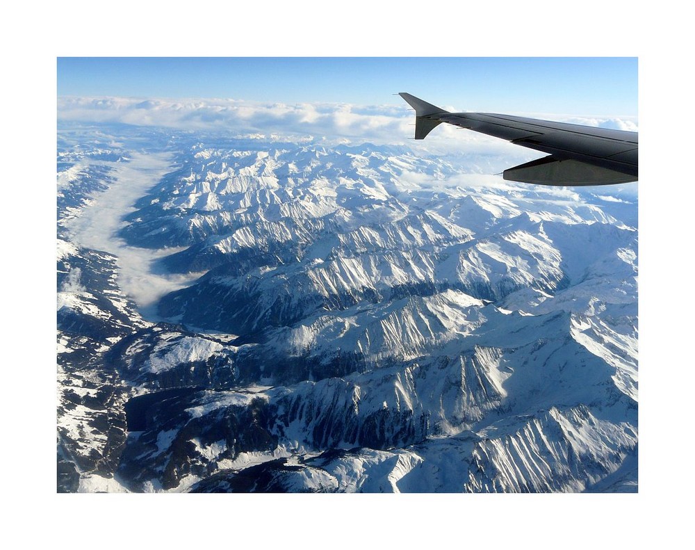 mein Flug über die Alpen nach Rom