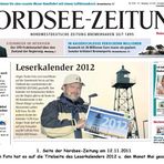 Mein Foto hat es auf die Titelseite des Leserkalenders 2012 u. den Monat Mai geschafft.