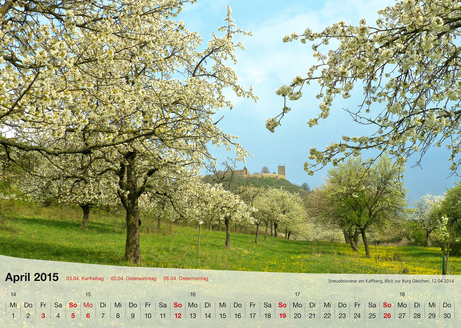 Mein Fotokalender THÜRINGER LANDSCHAFTEN 2015. April