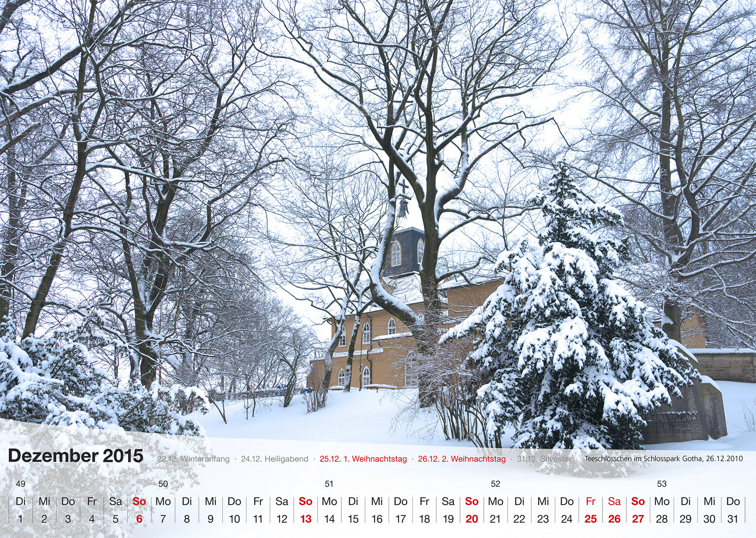 Mein Fotokalender THÜRINGER LANDSCHAFTEN 2015. Dezember